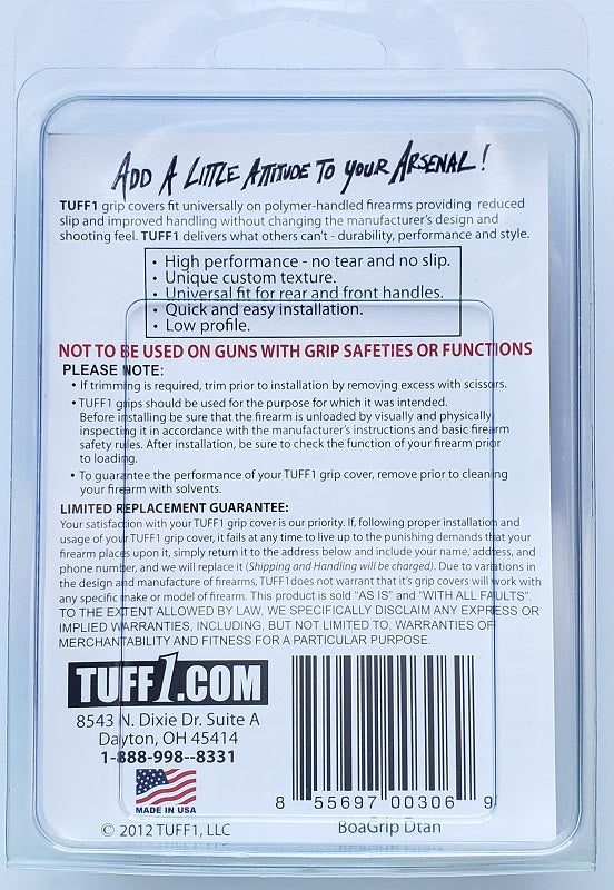 Tuff1 Gun Grip Covers Boa Grip Dtan