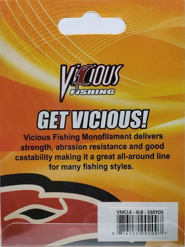 Vicious Monofilament Fishing Line 4lb 330yds VMCL4