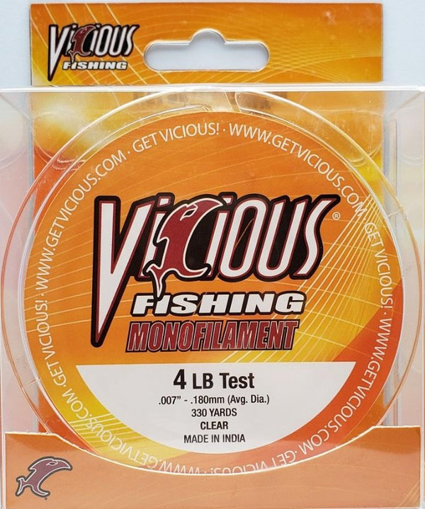 Vicious Monofilament Fishing Line 4lb 330yds VMCL4