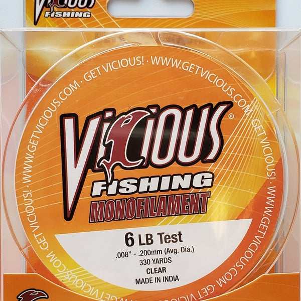 6 lb mono fishing line Vicious Monofilament Fishing Line 6lb 330yds VMCL6