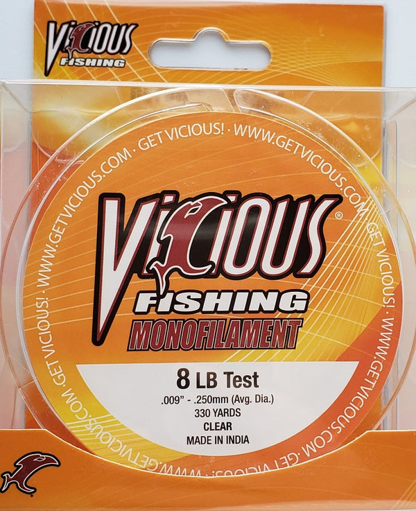 Vicious Monofilament Fishing Line 8lb 330yds VMCL8