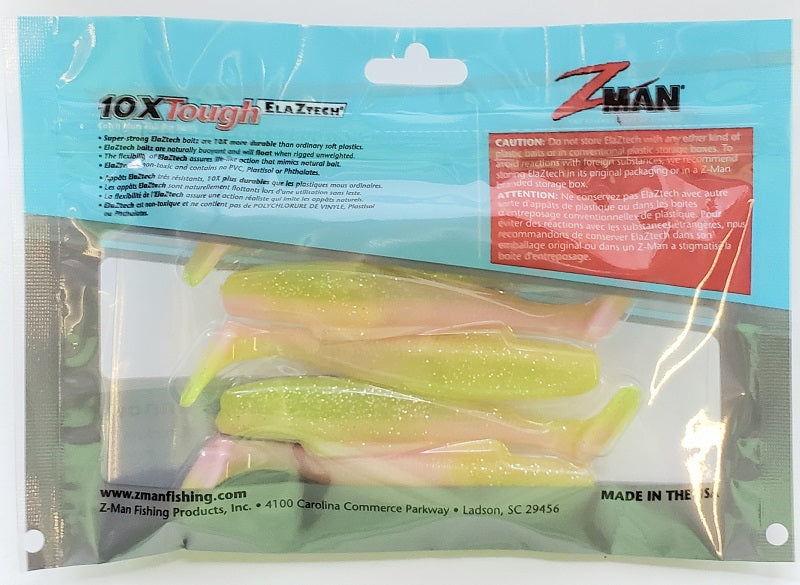 electric chicken fishing lures Z Man Diezel MinnowZ 4" Electric Chicken