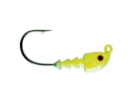 Bass Assassin Chartreuse Flash Jighead 1/16oz 4ct JA05005