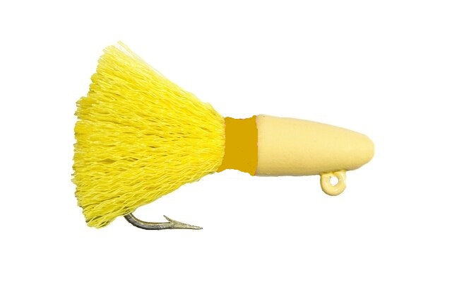 BOONE Pompano Jig 1/2 oz-Cream Head/Yellow Tail JIG-00492