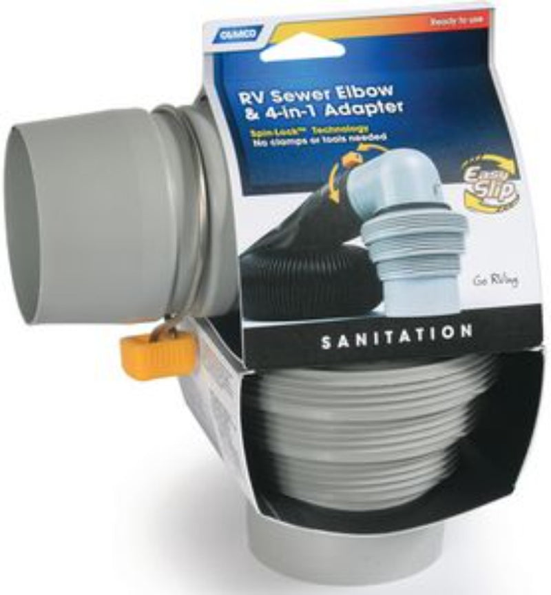 Camco RV Sewer Elbow & 4-in-1 Adapter 39144