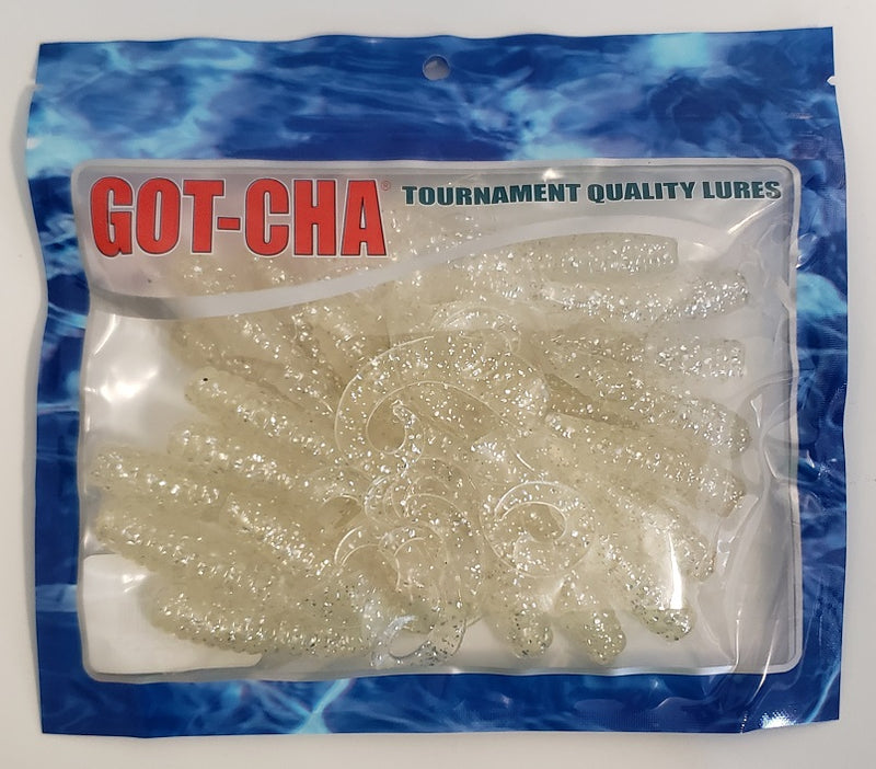 Sea Striker Got-Cha Curltail Grub Clear/Silver Flake