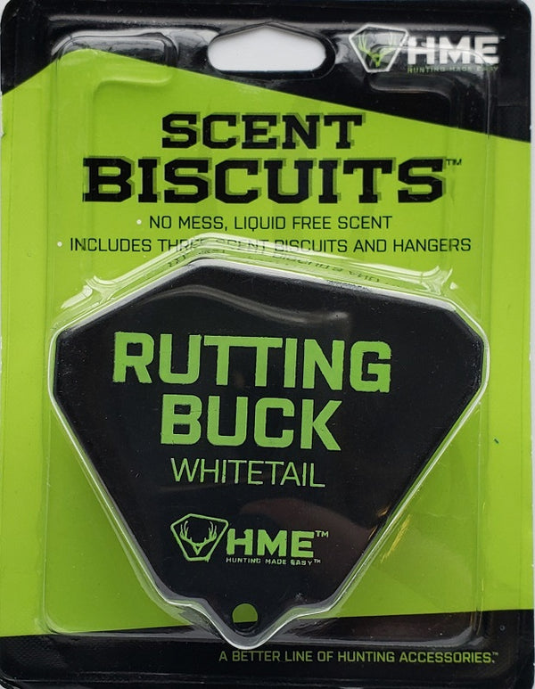 HME Scent Biscuit Rutting Buck Whitetail Scent 3 pack HME-WAF-RUT